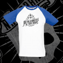 Camiseta Manga Corta Baseball Hombre (Manga Azul)