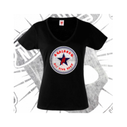 T-Shirt | Short Sleeve (V-neck) | Woman (Black)