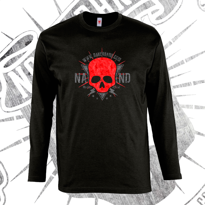 ▷ Camiseta Negra Manga Larga, Nakerband Merchandising Oficial